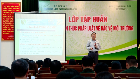 Tập huấn n&acirc;ng cao kiến thức ph&aacute;p luật về bảo vệ m&ocirc;i trường