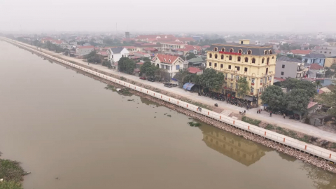 N&acirc;ng cấp tuyến đ&ecirc; s&ocirc;ng Vạc v&agrave; s&ocirc;ng Đ&aacute;y huyện Kim Sơn