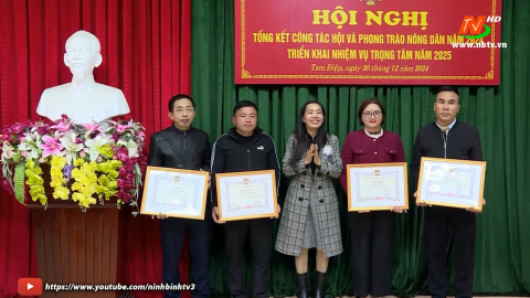 Hội n&ocirc;ng d&acirc;n th&agrave;nh phố Tam Điệp tổng kết c&ocirc;ng t&aacute;c năm 2024