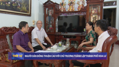 Người d&acirc;n đồng thuận cao với chủ trương th&agrave;nh lập th&agrave;nh phố Hoa Lư