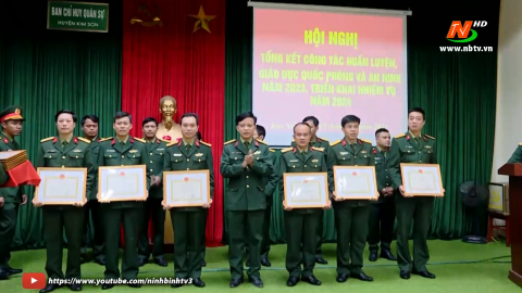 Ban CHQS huyện Kim Sơn tổng kết c&ocirc;ng t&aacute;c huấn luyện năm 2023