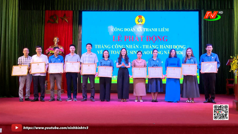 C&ocirc;ng đo&agrave;n x&atilde; Thanh Li&ecirc;m ph&aacute;t động th&aacute;ng c&ocirc;ng nh&acirc;n v&agrave; th&aacute;ng h&agrave;nh động về ATVSLĐ