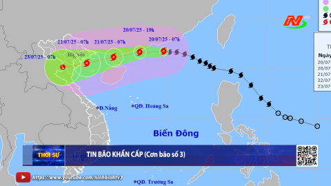Tin b&atilde;o khẩn cấp: Cơn b&atilde;o số 3 (7h ng&agrave;y 20/7)