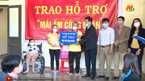 LĐLĐ huyện Nho Quan hỗ trợ gia đ&igrave;nh đo&agrave;n vi&ecirc;n gặp kh&oacute; khăn