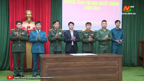 Ban Chỉ huy Qu&acirc;n sự huyện Kim Sơn ph&aacute;t động Phong tr&agrave;o thi đua quyết thắng năm 2024