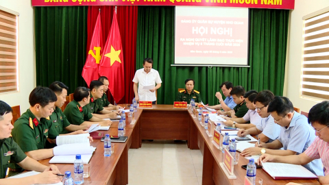 Đảng ủy qu&acirc;n sự huyện Nho Quan, Y&ecirc;n M&ocirc; ra nghị quyết l&atilde;nh đạo thực hiện nhiệm vụ