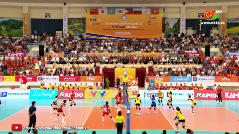 Tuyển b&oacute;ng chuyền nữ Việt Nam chiến thắng thuyết phục tại tứ kết VTV Cup 2024