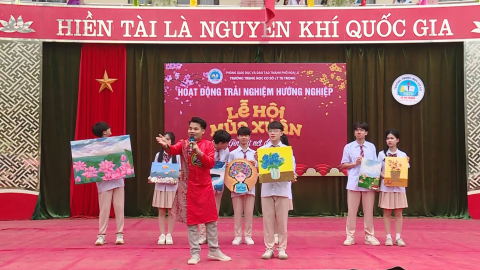 Hoạt động trải nghiệm Hội chợ xu&acirc;n với chủ đề &ldquo;Giữ n&eacute;t đẹp xưa&rdquo; 