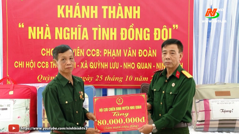 Kh&aacute;nh th&agrave;nh, b&agrave;n giao nh&agrave; "Nghĩa t&igrave;nh đồng đội" tại x&atilde; Quỳnh Lưu
