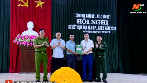 Hoa Lư sơ kết cụm địa b&agrave;n quốc ph&ograve;ng an to&agrave;n l&agrave;m chủ số 2