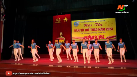 Hội thi d&acirc;n vũ thể thao phụ nữ huyện Gia Viễn v&agrave; Kim Sơn