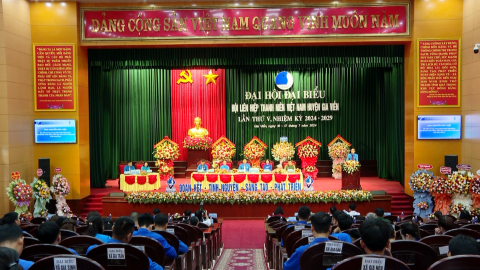 Đại hội đại biểu Hội Li&ecirc;n hiệp Thanh ni&ecirc;n huyện Gia Viễn 