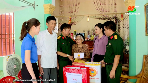 Bộ CHQS tỉnh thăm, tặng qu&agrave; nh&acirc;n kỷ niệm 75 năm Ng&agrave;y Thương binh, Liệt sỹ