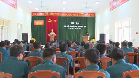 Khai mạc huấn luyện d&acirc;n qu&acirc;n binh chủng huyện Nho Quan