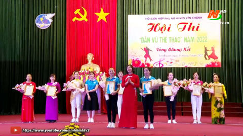 Chung kết hội thi d&acirc;n vũ thể thao huyện Y&ecirc;n Kh&aacute;nh