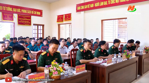 Kim Sơn sơ kết c&ocirc;ng t&aacute;c quốc ph&ograve;ng, qu&acirc;n sự địa phương