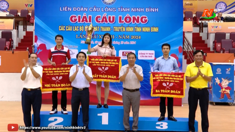 Tổ chức th&agrave;nh c&ocirc;ng Giải cầu l&ocirc;ng c&aacute;c CLB c&uacute;p Ph&aacute;t thanh - Truyền h&igrave;nh tỉnh Ninh B&igrave;nh năm 2024.