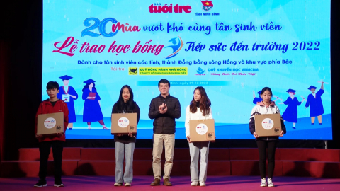 B&aacute;o Tuổi trẻ, Tỉnh đo&agrave;n Ninh B&igrave;nh tổ chức chương tr&igrave;nh trao học bổng &ldquo;Tiếp sức đến trường&rdquo; năm 2022