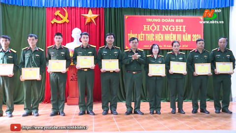 Trung đo&agrave;n 855 Bộ CHQS tỉnh Ninh B&igrave;nh tổng kết thực hiện nhiệm vụ năm 2024