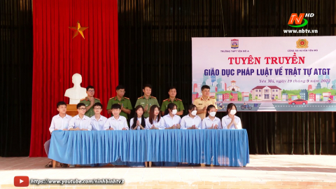 Tuy&ecirc;n truyền, gi&aacute;o dục ph&aacute;p luật về an to&agrave;n giao th&ocirc;ng tại Trường THPT Y&ecirc;n M&ocirc; A