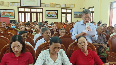 Đối thoại với c&aacute;n bộ l&agrave;m c&ocirc;ng t&aacute;c Mặt trận cơ sở huyện Y&ecirc;n Kh&aacute;nh