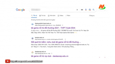 Nhiều website trường học bị ch&egrave;n link cờ bạc