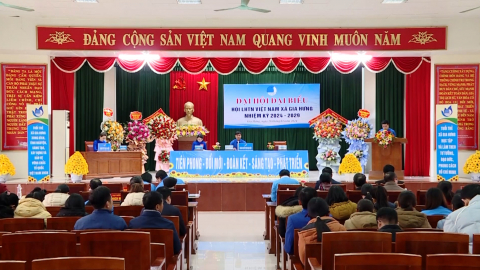 Đại hội đại biểu Hội Li&ecirc;n hiệp Thanh ni&ecirc;n Việt Nam x&atilde; Gia Hưng, nhiệm kỳ 2024 - 2029