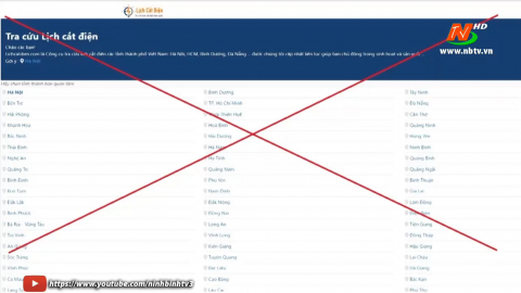 Nhiều website giả th&ocirc;ng tin lịch cắt điện