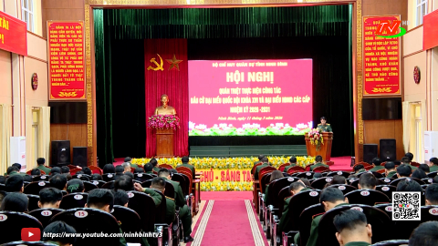 Qu&aacute;n triệt thực hiện nhiệm vụ bầu cử cho c&aacute;n bộ, chiến sĩ khối cơ quan Bộ CHQS tỉnh 