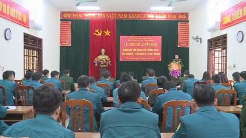 C&ocirc;ng bố quyết định th&agrave;nh lập Ban CHQS c&aacute;c trường THPT