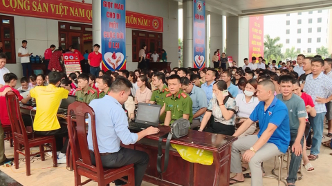 Gia Viễn hiến m&aacute;u t&igrave;nh nguyện đợt I năm 2024