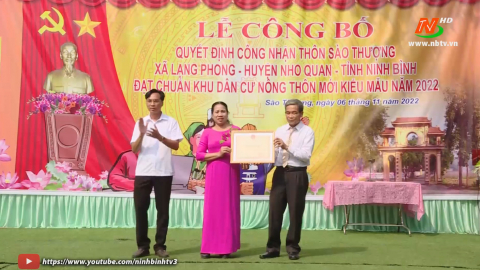 Th&ocirc;n S&agrave;o Thượng ho&agrave;n th&agrave;nh x&acirc;y dựng n&ocirc;ng th&ocirc;n mới kiểu mẫu