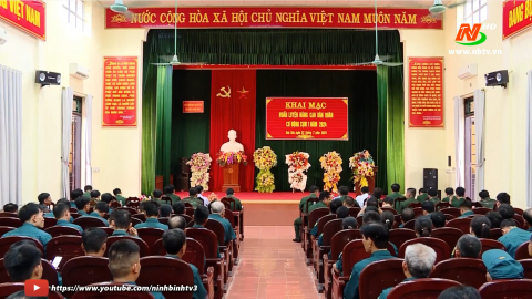 Kim Sơn khai mạc huấn luyện n&acirc;ng cao d&acirc;n qu&acirc;n cơ động cụm 1 năm 2024