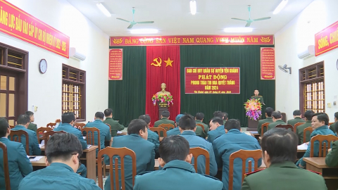 Ban CHQS huyện Y&ecirc;n Kh&aacute;nh ph&aacute;t động phong tr&agrave;o thi đua quyết thắng năm 2024