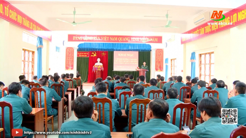 Bộ CHQS tỉnh bồi dưỡng nghiệp vụ qu&acirc;n sự, quốc ph&ograve;ng địa phương