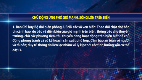 Chủ động ứng ph&oacute; gi&oacute; mạnh, s&oacute;ng lớn tr&ecirc;n biển