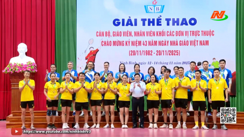 Bế mạc giải thể thao ng&agrave;nh Gi&aacute;o dục v&agrave; Đạo tạo Ninh B&igrave;nh năm 2025