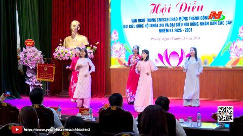 Hội diễn văn nghệ ch&agrave;o mừng th&agrave;nh c&ocirc;ng cuộc bầu cử