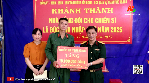Kh&aacute;nh th&agrave;nh nh&agrave; đồng đội tặng gia đ&igrave;nh chiến sĩ nhập ngũ năm 2025