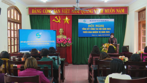 Hội Phụ nữ huyện Hoa Lư tổng kết c&ocirc;ng t&aacute;c Hội năm 2024