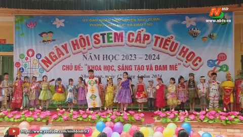 Nho Quan tổ chức Ng&agrave;y hội STEM - Khoa học, s&aacute;ng tạo v&agrave; đam m&ecirc;