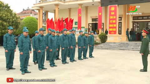  Ban Chỉ huy Qu&acirc;n sự huyện Y&ecirc;n kh&aacute;nh khai mạc huấn luyện DQTV năm thứ nhất