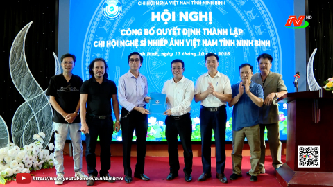 C&ocirc;ng bố quyết định th&agrave;nh lập Chi hội Nghệ sĩ Nhiếp ảnh Việt Nam tỉnh Ninh B&igrave;nh