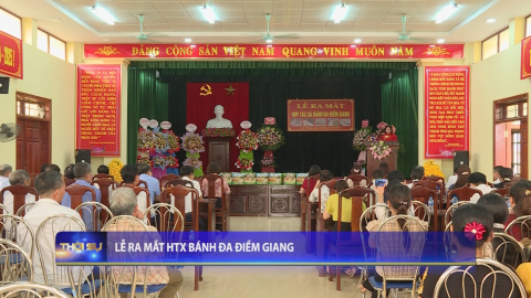 Lễ ra mắt HTX b&aacute;nh đa Điềm Giang
