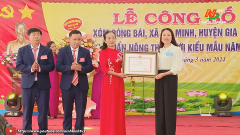 X&oacute;m Đ&ograve;ng B&aacute;i, x&atilde; Gia Minh, huyện Gia Viễn đạt chuẩn khu d&acirc;n cư N&ocirc;ng th&ocirc;n mới kiểu mẫu