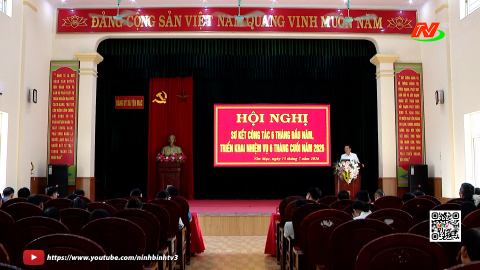 Đảng ủy x&atilde; Y&ecirc;n Mạc sơ kết c&ocirc;ng t&aacute;c 6 th&aacute;ng đầu năm