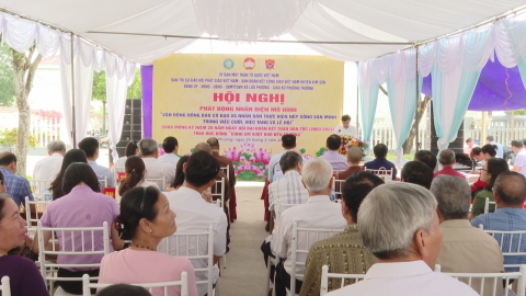 Ph&aacute;t động thực hiện m&ocirc; h&igrave;nh nếp sống văn minh trong việc cưới, việc tang v&agrave; lễ hội
