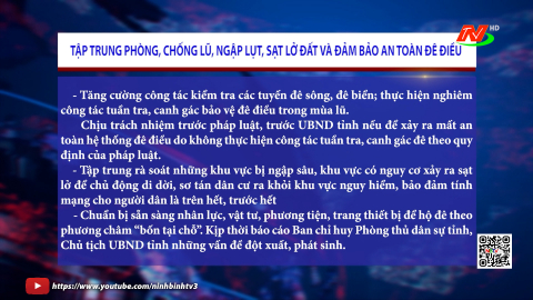 Tập trung ph&ograve;ng, chống lũ, ngập lụt, sạt lở đất v&agrave; đảm bảo an to&agrave;n đ&ecirc; điều