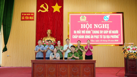 M&ocirc; h&igrave;nh "Chung tay gi&uacute;p đỡ người chấp h&agrave;nh xong &aacute;n phạt t&ugrave; tại địa phương"