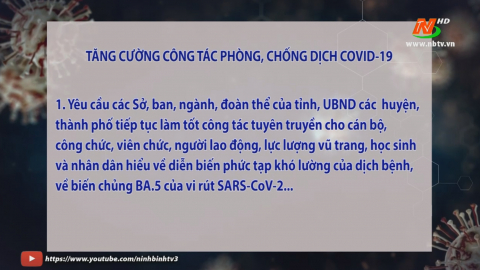 Tăng cường c&ocirc;ng t&aacute;c ph&ograve;ng, chống dịch COVID-19